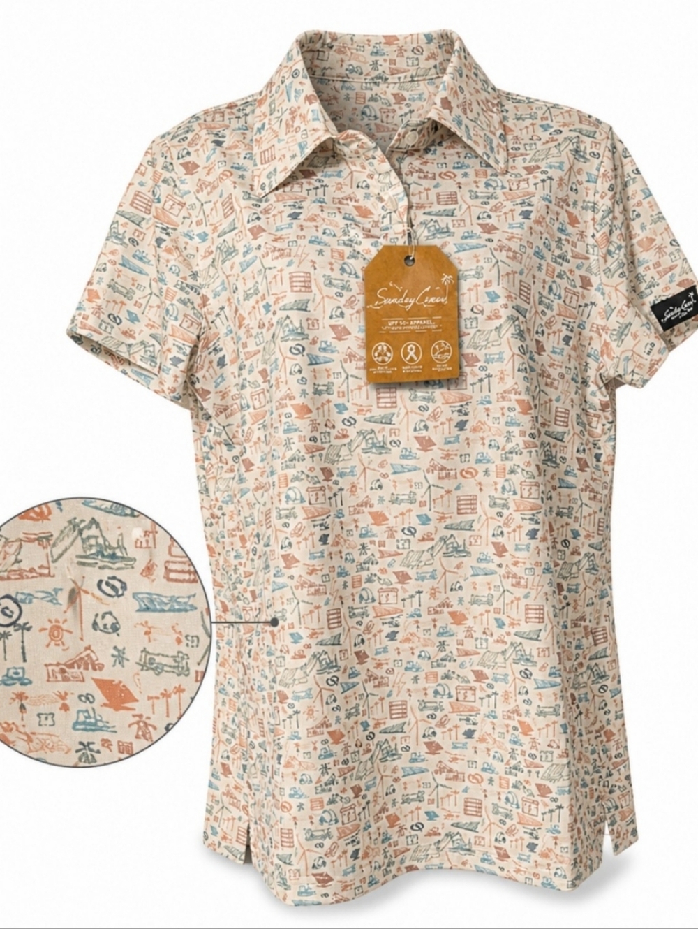 💥Rare Sunday Crew Women's UPF 50+ Apparel Polo Shirt